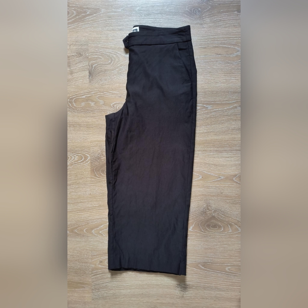 4/$10 ✨ Anne Klein Women's Black Wide-Leg Cropped Pants - Size 8 - Picture 2 of 6